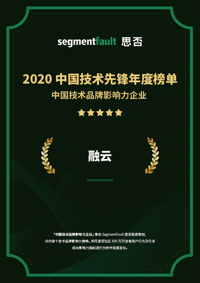 融云获奖证书